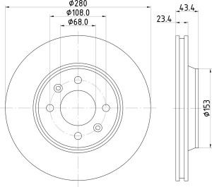 Тормозной диск MDC710 MINTEX