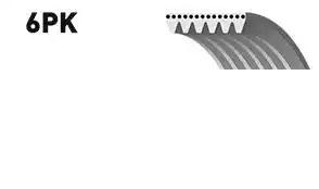 Поликлиновой ремень 6-PK-1750 GATES
