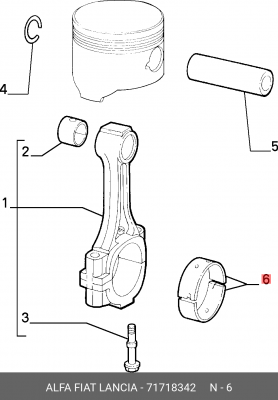 Шатунный подшипник 71718342 ALFA FIAT LANCIA