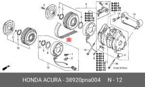 Поликлиновой ремень 38920-PNA-004 HONDA