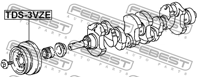 Шкив коленвала TDS-3VZE FEBEST