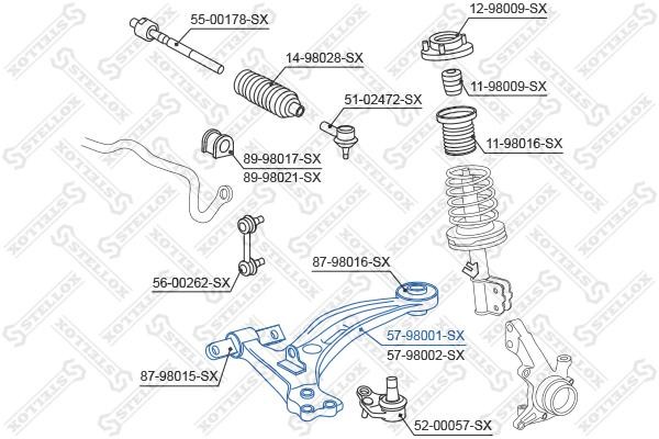 Рычаг подвески 5798001SX STELLOX