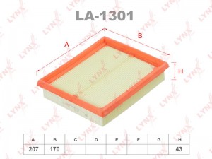 Фильтр воздушный LA-1301 LYNXAUTO
