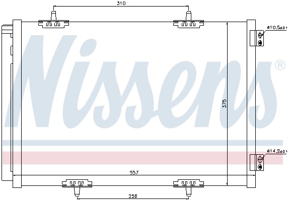 Конденсатор, кондиционер 940055 NISSENS