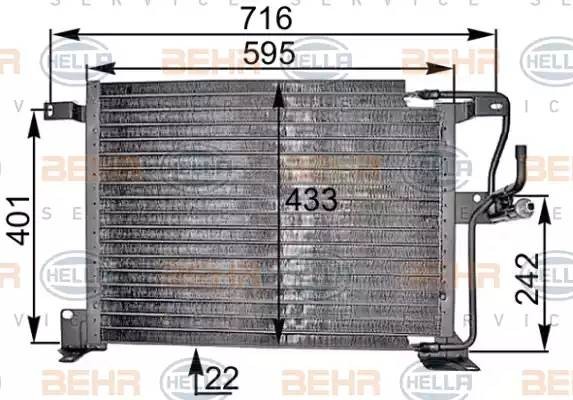 Конденсатор, кондиционер 8FC 351 300-591 HELLA