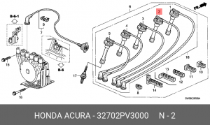 Провода высоковольтные системы зажигания (комплект) 32702PV3000 HONDA