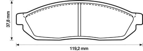 Комплект тормозных колодок, диско 572250B BENDIX JURID