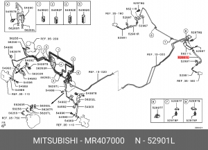 Шланг тормозной MR407000 MITSUBISHI