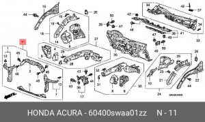 Деталь 60400SWAA01ZZ HONDA