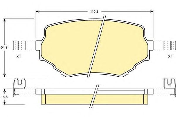 Комплект тормозных колодок, диско 6131329 GIRLING