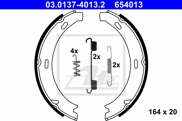 Колодки тормозные барабанные 03.0137-4013.2 ATE