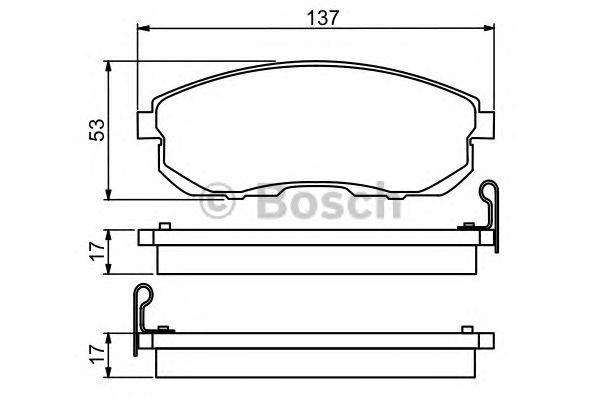 Колодки тормозные дисковые 0 986 494 277 BOSCH