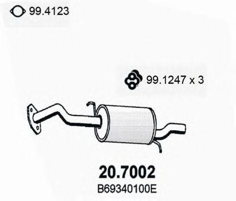 Глушитель выхлопных газов конечный 207002 ASSO