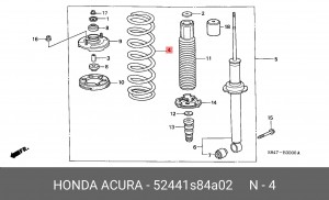 Пружина ходовой части 52441S84A02 HONDA