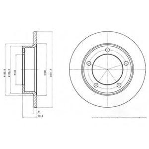 Тормозной диск BG2208 DELPHI