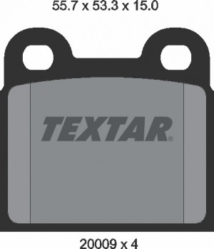 Комплект тормозных колодок, диско 2000906 TEXTAR