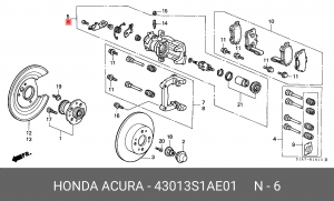 Тормозной суппорт 43013S1AE01 HONDA