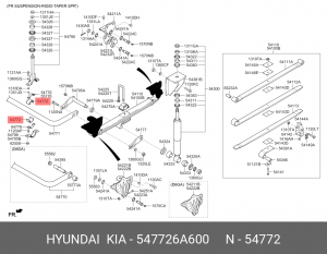 Втулка стабилизатора 547726A600 HYUNDAI KIA