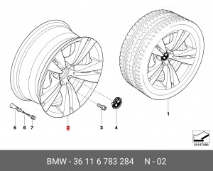 Диск колеса 36 11 6 783 284 BMW