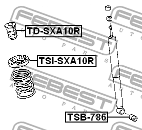 Отбойник амортизатора подвески TD-SXA10R FEBEST