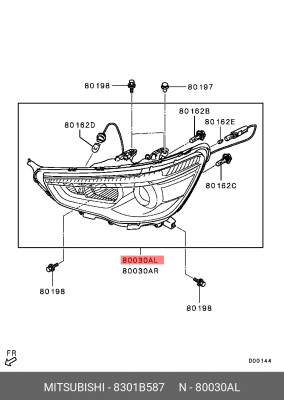 Фара головного света 8301B587 MITSUBISHI