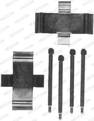 Комплектующие, колодки дискового тормоза FBA552 FERODO