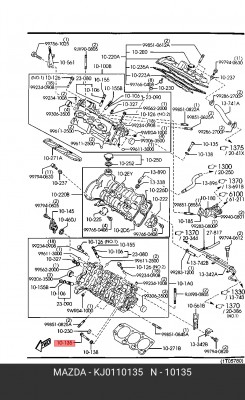 Болт головки цилидра KJ01-10-135 MAZDA