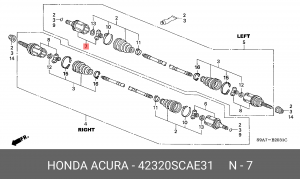 ШРУС 42320SCAE31 HONDA