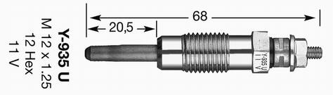 Свеча накаливания Y-935U NGK NTK