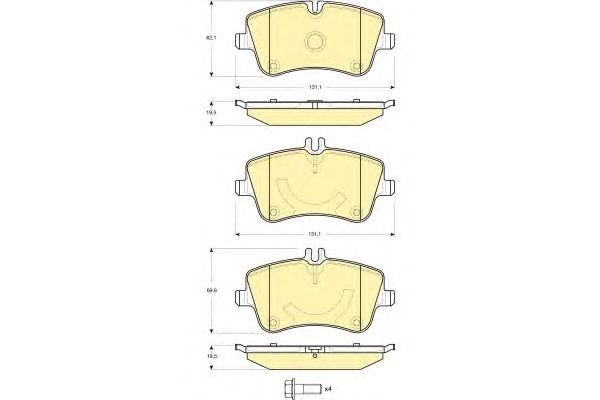 Комплект тормозных колодок, диско 6115141 GIRLING