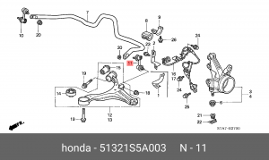 Тяга / стойка, стабилизатор 51321-S5A-003 HONDA