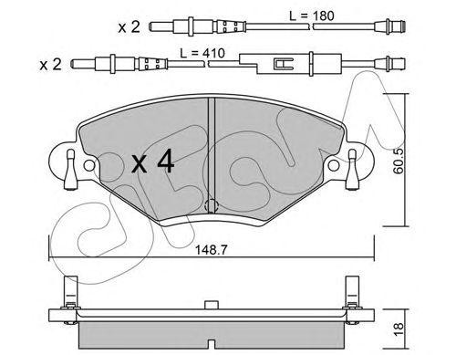 Комплект тормозных колодок, диско 822-331-0 CIFAM