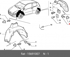 Деталь 15691007 ALFA FIAT LANCIA