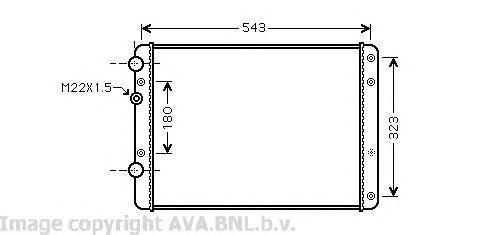 Радиатор, охлаждение двигател VWA2249 AVA