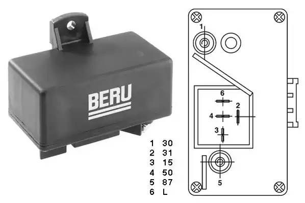 Блок управления, время накаливания GR065 BERU