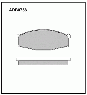 Колодки тормозные дисковые ADB0758 ALLIED NIPPON