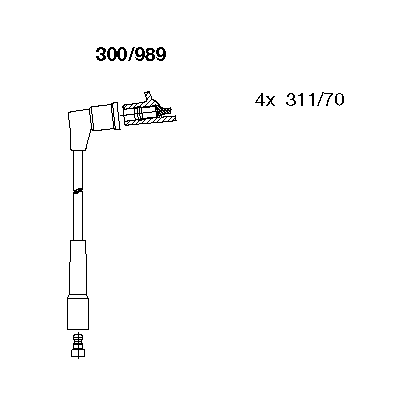 Ккомплект проводов зажигания 300989 BREMI