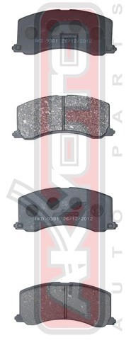 Колодки тормозные дисковые AKD-9381 AKYOTO