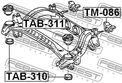 Сайлентблок TAB-311 FEBEST