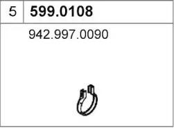 Монтажный комплект, глушитель 5990108 ASSO