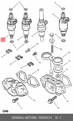 Клапанная форсунка 90392514 GENERAL MOTORS