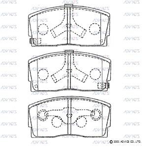 Колодки тормозные дисковые SN623P ADVICS