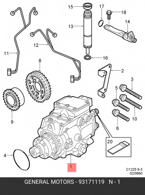 ТНВД 93171119 GENERAL MOTORS