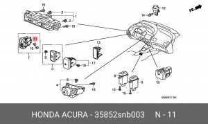 Лампа 35852SNB003 HONDA