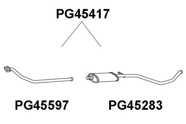 Предглушитель выхлопных газов PG45417 VENEPORTE