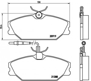 Комплект тормозных колодок, диско P68014 BREMBO