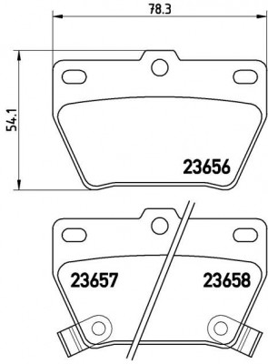 Комплект тормозных колодок, диско P83057 BREMBO