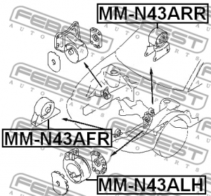 Подушка двигателя MM-N43ARR FEBEST