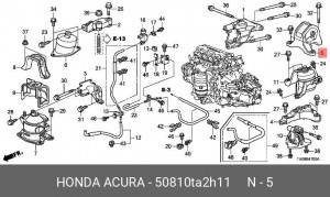 Подушка двигателя 50810TA2H11 HONDA