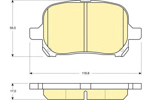 Комплект тормозных колодок, диско 6131529 GIRLING